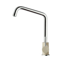 Смеситель для кухни Paini Cox высокий, поворотный излив, бежевый матовый 23511