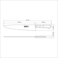 Нож поварской Tramontina Carbon 25 см 22950/000-TR