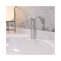 Смеситель для раковины Paini Arena с донным клапаном, короткий излив, хром 16693