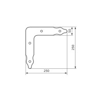 Уголок фигурный Дверной Страж 250x250 чёрный ДС74249