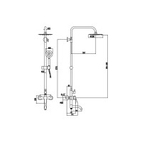 Душевая стойка Fmark FS8245C