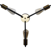 Светильник потолочный ЭЛЕТЕХ Солей 131 черн.зол. НПБ 01-3x60-229 Е27 1005405392