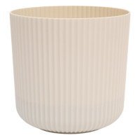 Кашпо IDEA ВЕЛЬВЕТ D160 мм 2,5л с пристегнутым поддоном, белый ротанг М 3181