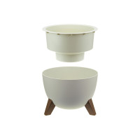 Кашпо IDEA ФЛОРИАН D250 мм 4,2л, белый ротанг М 3186