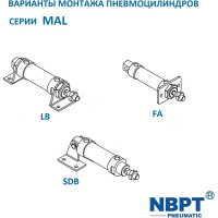 Пневмоцилиндр NBPT MALD 32x150-S 81029