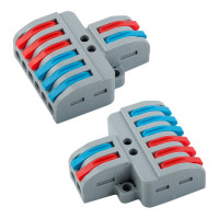 Разветвительная клемма универсальная монтажная, 2х6 проводов, General Lighting Systems GTER7-26, упаковка, 40 шт, 800496