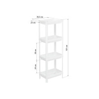 Этажерка IDEA прямоугольная, 4 секции, белый М 2703