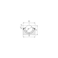 Шариковая опора ISKRA SP12 B-NF, SP12BNF, без фланца SP12BNF-ISKRA