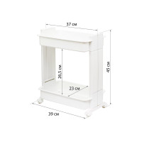 Стойка на колесах IDEA широкая, 2 секции, белый М 2732