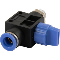 Фитинг цанговый с краном прямой с наружной резьбой R1/4" Harrison HRS-HVFS602