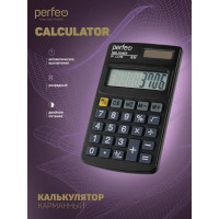Калькулятор PERFEO PF_C3706, карманный, 8-разрядный, черный 30016131