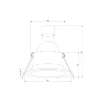 Светильник встраиваемый Elektrostandard Andi GU10 черный a067713