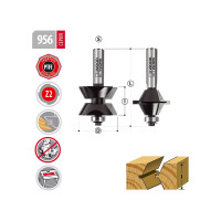 Комплект фрез для кромочного соединения I=25.4 мм, L=77 мм, S=12 мм, Z=2 WOODWORK 956.4035.12