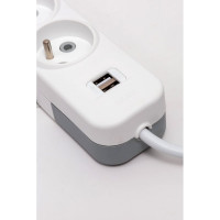 Удлинитель ELBI Myra 3 гнезда, с защитными шторками, USB, UPS, 3м, 3x1 527-010203-316
