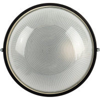 Светильник ЭРА НБП 0360001 Акватермо алюминий/стекло IP54 E27 max 60Вт D176 круг черный Б0063905