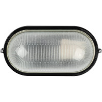 Светильник ЭРА НБП 0460001 Акватермо алюминий/стекло IP54 E27 max 60Вт 212x105 овал черный Б0063879
