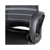 Игровое кресло Helmi HL-S05 Podium ткань/сетка/экокожа черная, пластик черный 274811