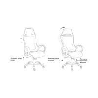 Игровое кресло Helmi HL-S05 Podium ткань/сетка/экокожа черная, пластик черный 274811