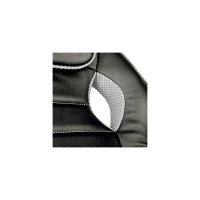 Игровое кресло Helmi HL-S03 Drift экокожа черная, вставка ткань серая 274807