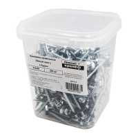 Кровельные саморезы с буром Невский Крепеж 4,8x50 белый цинк 200 шт. 827410