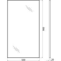 Зеркало в алюминиевой раме BelBagno SPC-AL-500-900