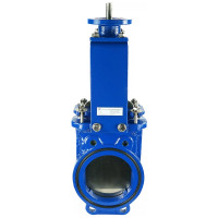 Задвижка шиберная DN.ru GGG40-SS304-NBR-2W-ISO Ду150 Ру10 с голым штоком и ISO-фланцем D040-03167