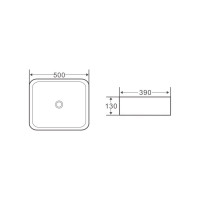 Керамическая накладная раковина BelBagno BB1304