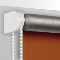 Рулонная штора PRAKTO Blackout Silver 120х160см оранжевый 7794878