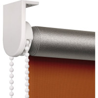 Рулонная штора PRAKTO Blackout Silver 120х160см оранжевый 7794878