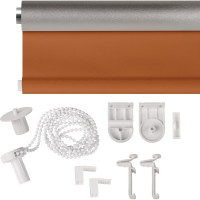 Рулонная штора PRAKTO Blackout Silver 120х160см оранжевый 7794878