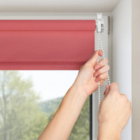 Рулонная штора PRAKTO Shantung 90х160см розовый 7793093