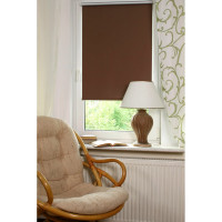 Рулонная штора PRAKTO Blackout Silver 40х160см шоколад 7794663