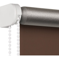 Рулонная штора PRAKTO Blackout Silver 40х160см шоколад 7794663