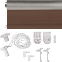 Рулонная штора PRAKTO Blackout Silver 40х160см шоколад 7794663