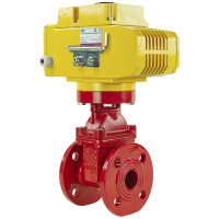 Задвижка клиновая DN.ru 30ч939р Ду40 Ру16 с электроприводом MT-100 380В, цвет - красный D040-00710