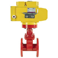 Задвижка клиновая DN.ru 30ч939р Ду40 Ру16 с электроприводом MT-100 380В, цвет - красный D040-00710