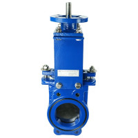 Задвижка шиберная DN.ru GGG40-SS304-NBR-2W-ISO Ду125 Ру16, голый шток, ISO-фланец D040-03164