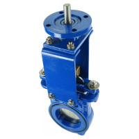 Задвижка шиберная DN.ru GGG40-SS304-NBR-2W-ISO Ду125 Ру16, голый шток, ISO-фланец D040-03164