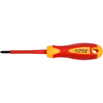 Отвёртка диэлектрическая YATO 1000В PH1x80мм YT-2822 36132822 092 1