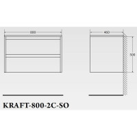 Подвесная база под раковину BelBagno KRAFT-800-2C-SO-RT Rovere Tabacco