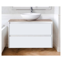 Подвесная база под раковину BelBagno KRAFT-800-2C-SO-BO Bianco Opaco