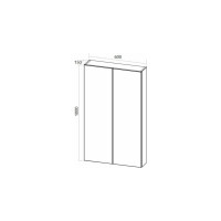 Шкаф-пенал в ванную 1Marka Gaula 60П 2д. White У92521