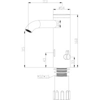 Сенсорный смеситель для раковины Swedbe Europe черный 6010B