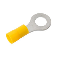 Кольцевой изолированный наконечник KLR KL-N-05508 с нейлоновой манжетой М8 Желтый НУ=100шт 3905508