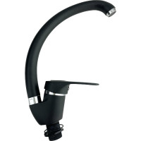 Смеситель для кухни Rainsberg с боковой ручкой, черный, силумин R3113KF-1