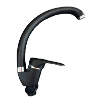 Смеситель для кухни Rainsberg с боковой ручкой, черный, силумин R3113KF-1