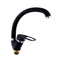 Смеситель для кухни Rainsberg с боковой ручкой, черный, силумин R3113KF-1