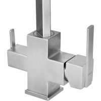 Смеситель для кухни WISENT с подводкой питьевой воды, сатин W4371-3