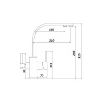 Смеситель для кухни WISENT с подводкой питьевой воды, песочный W4371-3-21