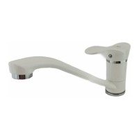 Кухонный смеситель MYNAH белый, крепление на одно отверстие на гайке M4901J